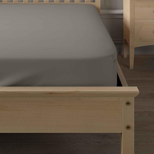 M&S Comfortably Cool Lyocell Rich Fitted Sheet, Single (3 ft) Dark Grey