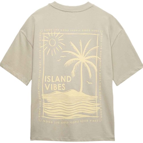 M&S Boys Pure Cotton Graphic T-Shirt '8-9 Years Light Khaki