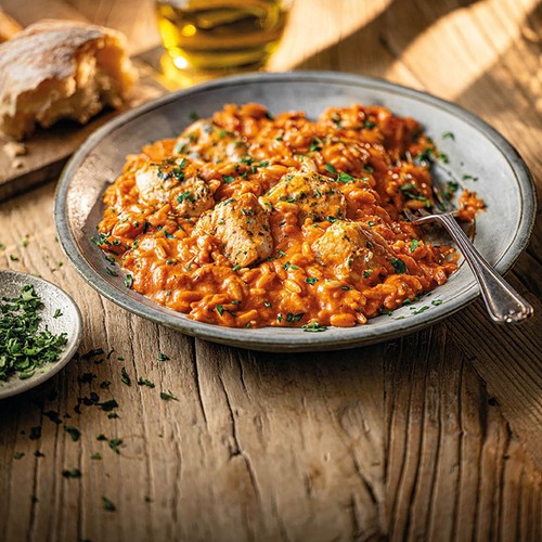 M&S Chicken  Tomato & Mozzarella Orzotto Serves 1