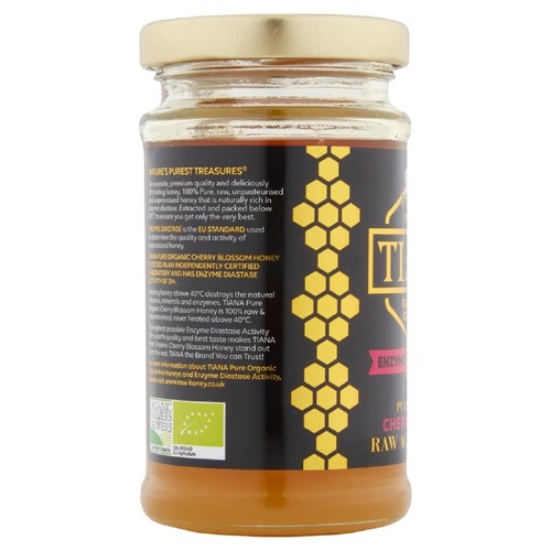 TIANA Pure Organic Cherry Blossom Raw Active Honey