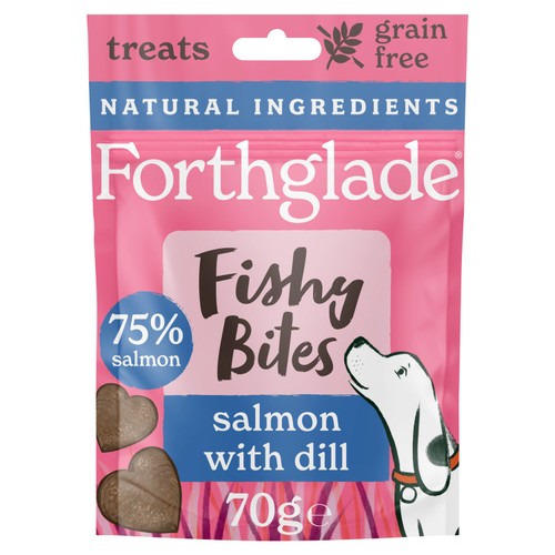 Forthglade Fishy Bites Natural Grain Free Treats Salmon & Dill