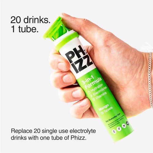 Phizz Mango 3-in-1 Hydration, Electrolytes and Vitamins Effervescent