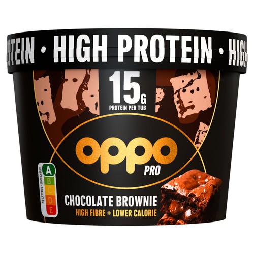 Oppo Pro High Protein Chocolate Brownie Ice Cream Tub