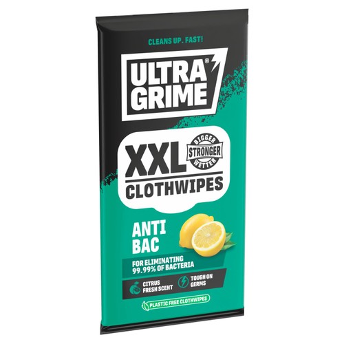 UltraGrime Anti-Bac XXL Clothwipes
