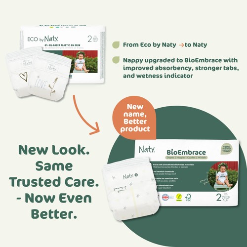 Naty BioEmbrace Nappies Size 2 (3-6kg)
