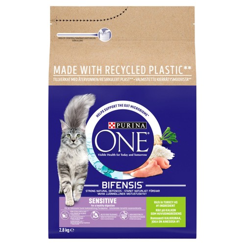 Purina ONE Sensitive Dry Cat Food Turkey and Rice