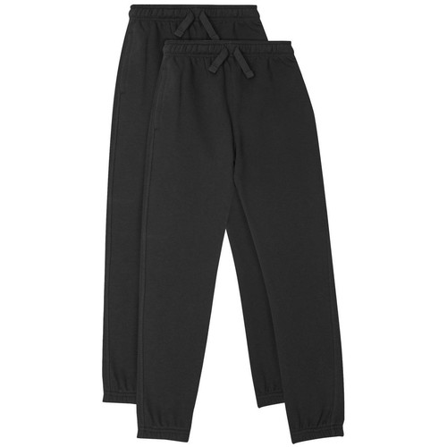 M&S Unisex Regular Fit School Joggers, 13-14 Years, Black