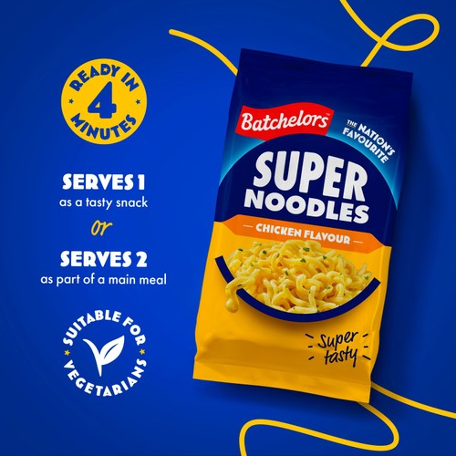Batchelors Super Noodles Curry Flavour Instant Packet Noodles