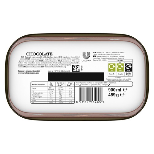Carte D'Or Indulgent Chocolate Ice Cream Tub 900ml