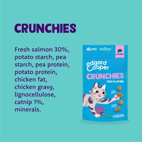 Edgard & Cooper Natural Cat Treat Crunchies with Salmon