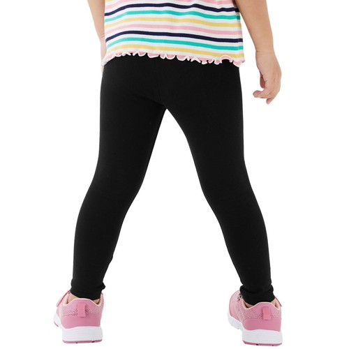 M&S Girls Cotton With Stretch Plain Leggings 3-4 Years, Black
