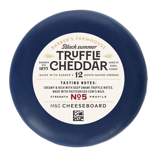 M&S Barbers Farmhouse Black Summer Truffle Cheddar