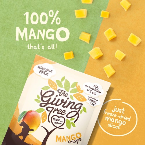 Giving Tree Freeze Dried Mango Crisps