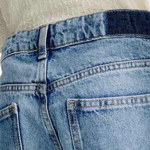 M&S Girls Denim Wide Leg Jeans, 11-12 Years, Denim