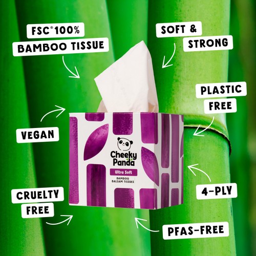 The Cheeky Panda Bamboo Balsam 4ply Cube Tissues