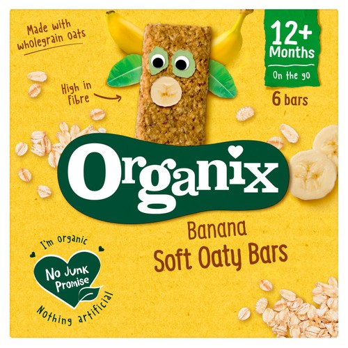 Organix Banana Soft Oaty Bars Toddler Snacks Multipack 12 months+
