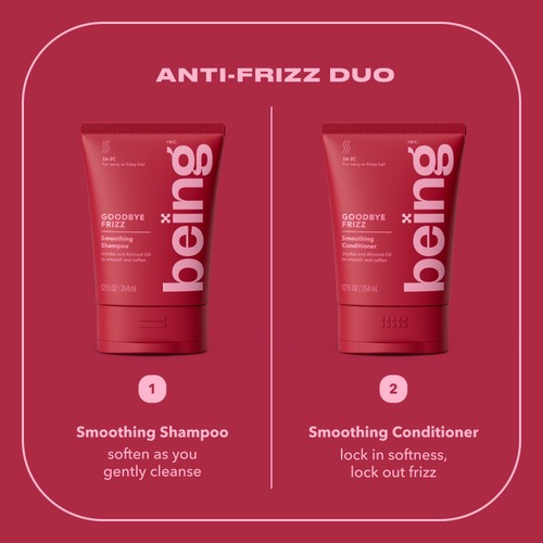 Being GOOD BYE FRIZZ Smoothing Shampoo