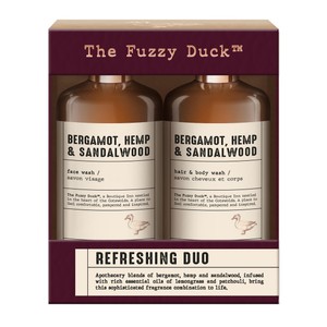 The Fuzzy Duck Bergamot, Hemp & Sandalwood Men's Luxury Grooming Tin Gift Set