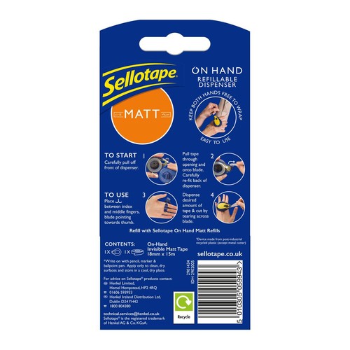 Sellotape On Hand Invisible Dispenser 