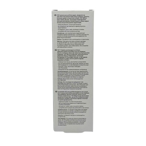 YES WB Organic Water Based Natural Personal Lubricant