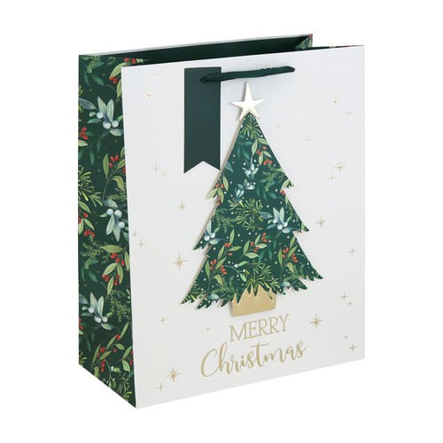 Tree with Gold Star Medium Bag