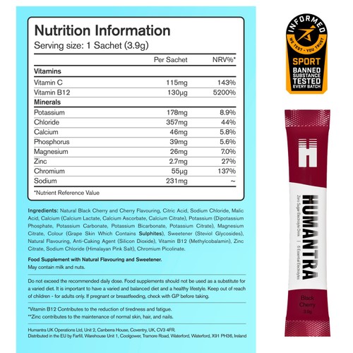 Humantra Black Cherry Electrolyte Powder