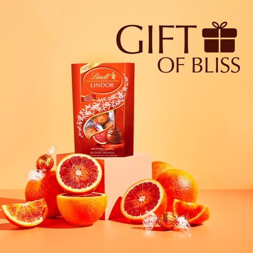 Lindt Lindor Blood Orange Milk Chocolate Truffles Box
