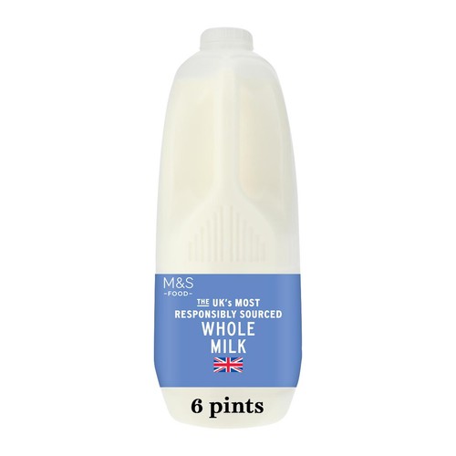 M&S UKs Most Responsibly Sourced Whole Milk (6 pts)