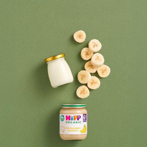 HiPP Organic Banana Yogurt Breakfast Baby Food Jar 6+ Months