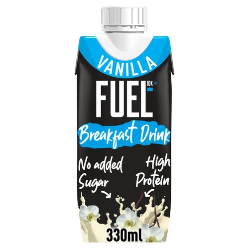 FUEL 10K Vanilla High Protein Milk Breakfast Shake Drink