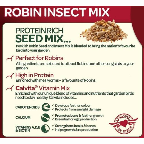 Peckish Robin Bird Seed and Insect Mix
