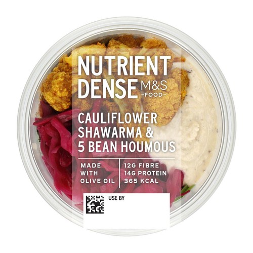 M&S Nutrient Dense Cauliflower Shawarma & 5 Bean Houmous
