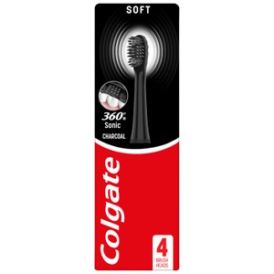 Colgate 360 Sonic Battery Toothbrush Replacement Heads Charcoal Soft