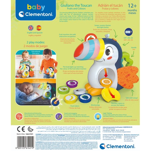 Baby Clementoni Giuliano The Toucan Fruits & Colours