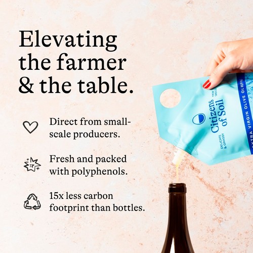 Citizens of Soil Organic Greek Extra Virgin Olive Oil Refill 