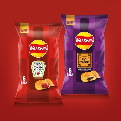 Walkers Tomato Ketchup Multipack Crisps 6x25g
