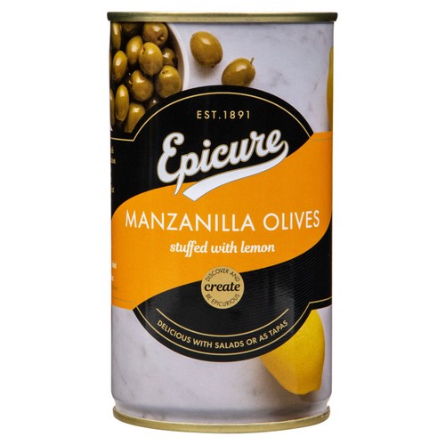 Epicure Manzanilla Stuffed Olives with Lemon MSG FREE