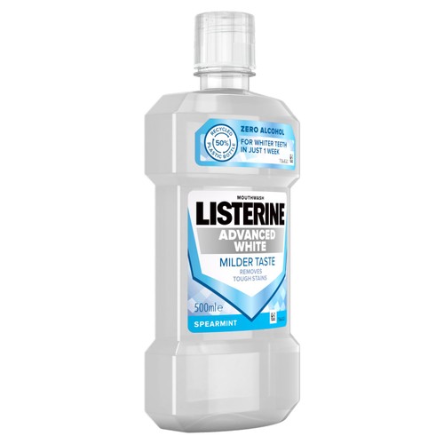 Listerine Advanced White Milder Taste Alcohol Free Mouthwash