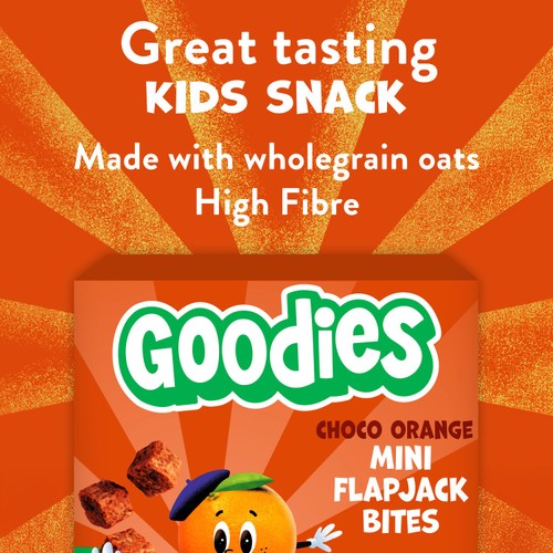 Goodies Kids Snack Chocolate Orange Mini Flapjack Oaty Bar Bites Multipack