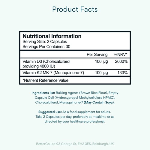 Bettervits Vitamin D3 and K2