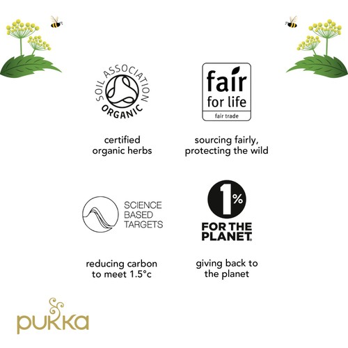 Pukka Organic Peace Tea With Chamomile x20 Home-Compostable Herbal Tea Bags