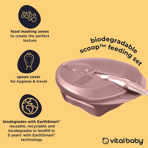 Vital Baby Nourish Scoop Feeding Set 2pk - natural berry