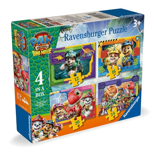 Ravensburger Paw Patrol 3 Dino Movie 4 in a Box Jigsaw Puzzles