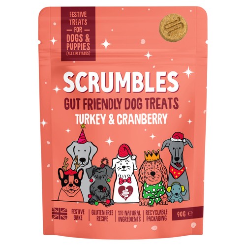 Scrumbles Turkey & Cranberry Christmas Dog Treats