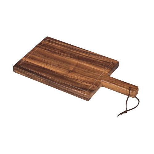Tala Chunky Handled Board With Groove in Lacquered Acacia