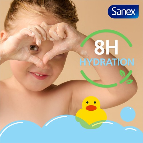 Sanex Zero% Kids Sensitive Bubble Bath and Body Wash Shower Gel