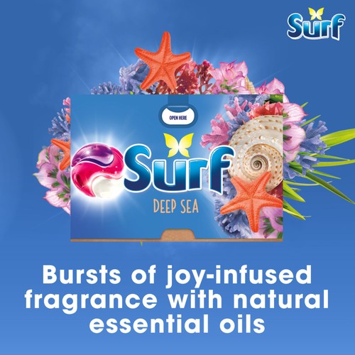Surf Deep Sea 3 in 1  Laundry Washing Detergent Capsules 36 Washes