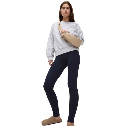 M&S Womens High Waisted Leggings, Size 16, Short, Navy