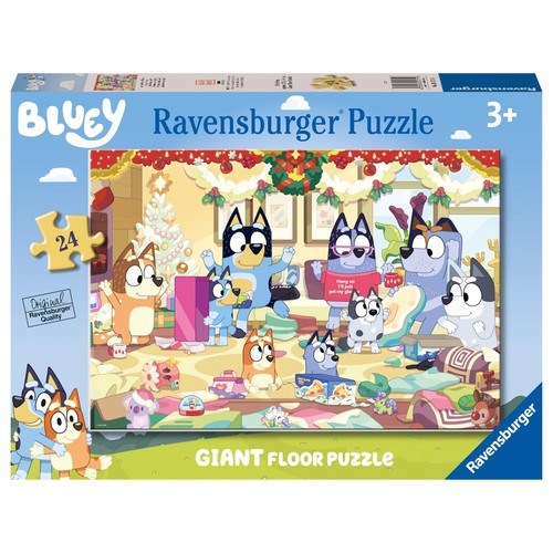 Ravensburger Bluey Christmas 24 piece Giant Shaped Floor Jigsaw Puzzle