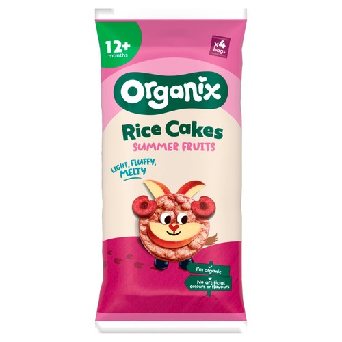Organix Summer Fruits Rice Cake Clouds Baby Snack Multipack 12+ Months